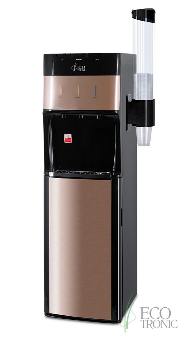 Кулер с нижней загрузкой бутыли Ecotronic M30-LXE black+gold — изображение 2
