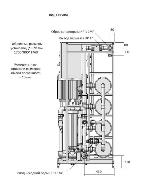 AWT RO-4/8040 - установка обратного осмоса с насосом (до 4 м3/ч) — изображение 2