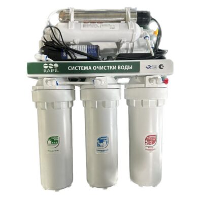 Система обратного осмоса Raifil A2-UV с УФ-лампой обеззараживания, 6 ступеней очистки,